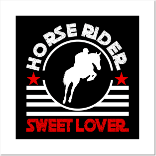 Horse rider, sweet lover Posters and Art